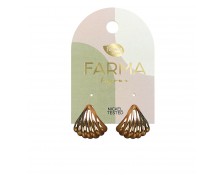 Υποαλλεργικά Σκουλαρίκια Κοχύλι Gold 15mm (BEWOW21) Farma Bijoux