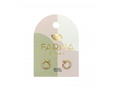 Υποαλλεργικά Σκουλαρίκια Nail earrings with zircon 11mm (BEG025) Farma Bijoux