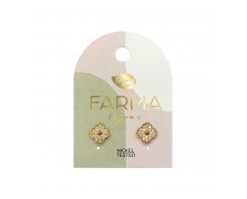 Υποαλλεργικά Σκουλαρίκια καρφωτά Van stud with zircon 11 mm (BEG028) Farma Bijoux
