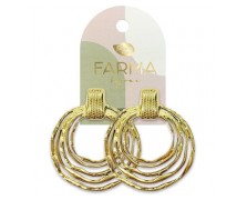 Υποαλλεργικά Σκουλαρίκια Concentric hoop earrings 42mm (BEG026) Farma Bijoux