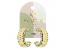 Υποαλλεργικά Σκουλαρίκια Ema hoop earrings 24mm  (BEWOW29) Farma Bijoux