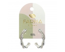 Υποαλλεργικά Σκουλαρίκια Double chain hoops 20mm (BECS04) Farma Bijoux