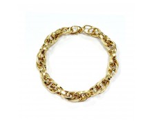 Υποαλλεργικό Βραχιόλι Gold interlocking chain bracelet 19mm (BE2CON) Farma Bijoux