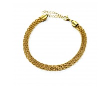 Υποαλλεργικό Βραχιόλι Flat gold bracelet 17-20mm (BE2MP) Farma Bijoux
