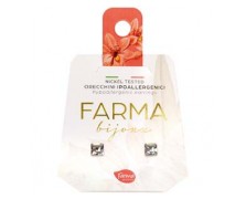 Υποαλλεργικά Σκουλαρίκια Κρύσταλλα Τετράγωνα 4mm (BE15C01) Farma Bijoux