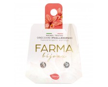 Υποαλλεργικά Σκουλαρίκια Κρύσταλλα Στρογγυλά 4,1mm (BE26C01) Farma Bijoux