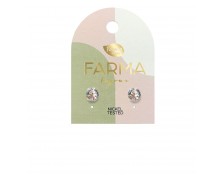 Υποαλλεργικά Σκουλαρίκια Κρύσταλλα Στρογγυλά 4,1mm (BE26C01) Farma Bijoux