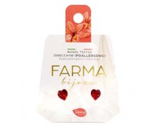 Υποαλλεργικά Σκουλαρίκια Καρδιές Κόκκινες 5mm (BE30C13) Farma Bijoux