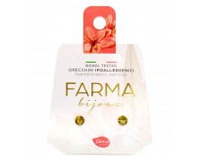 Υποαλλεργικά Σκουλαρίκια Κρύσταλλα Απαλό Κίτρινο 4,1mm (BE26C226) Farma Bijoux